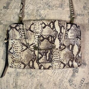Kooba snake embossed leather crossbody bag